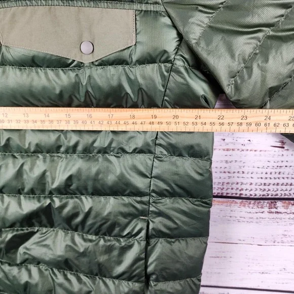 Patagonia Down Snap-T Pullover Jacket Large Regular Olive Green 27256 Insulated - Picture 7 of 10